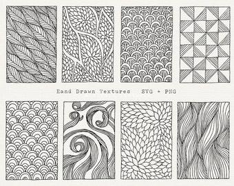 Textured Panels SVG,  Hand Drawn Texture, Laser Cutting File, Decorative Geometric Patterns, Abstract Panel Templates, Cricut, Silhouette