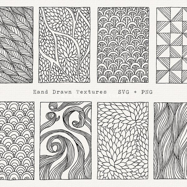 Textured Panels SVG,  Hand Drawn Texture, Laser Cutting File, Decorative Geometric Patterns, Abstract Panel Templates, Cricut, Silhouette