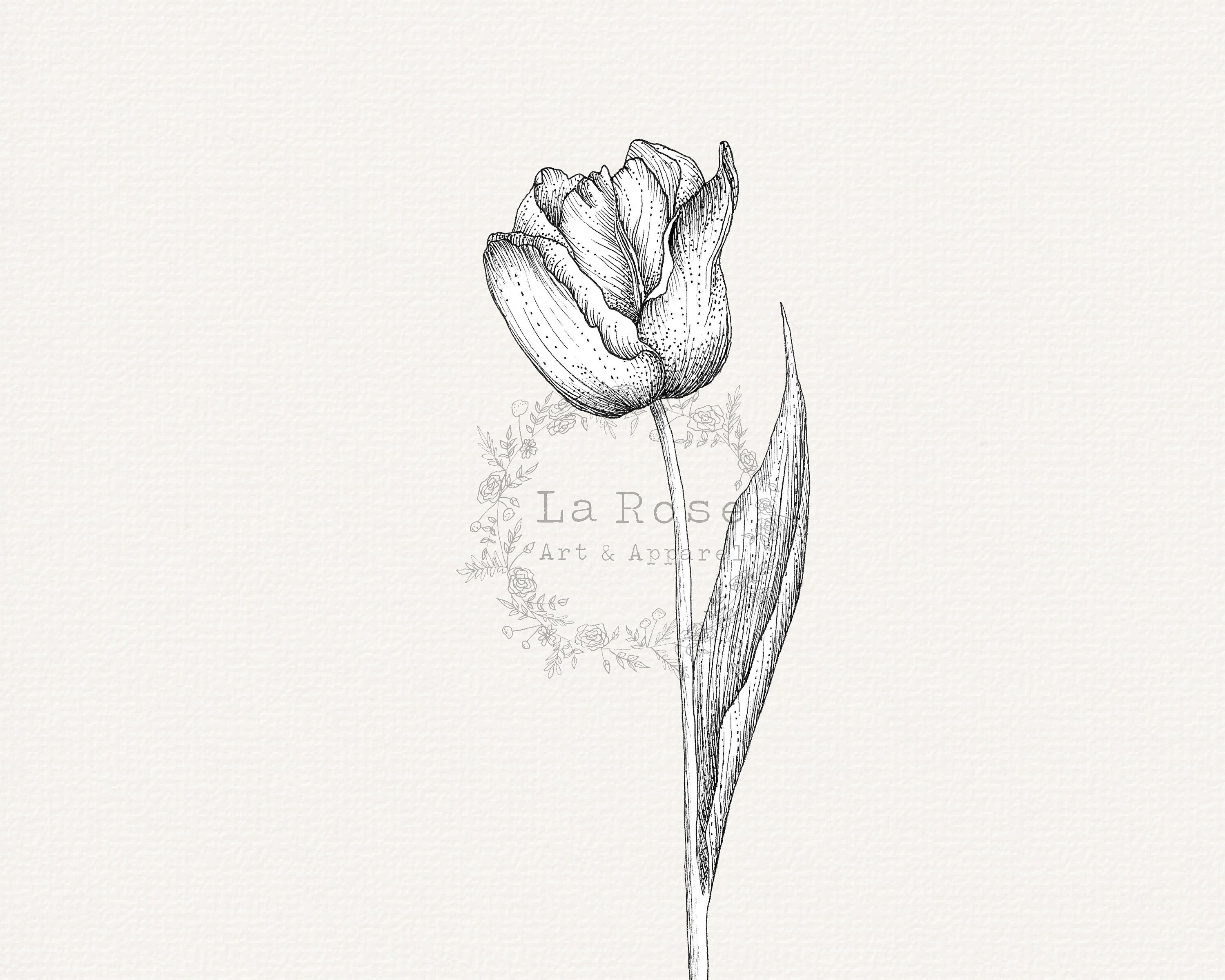 チュ－リップ モノクロ原画 チュ－リップ モノクロ原画 - メルカリ