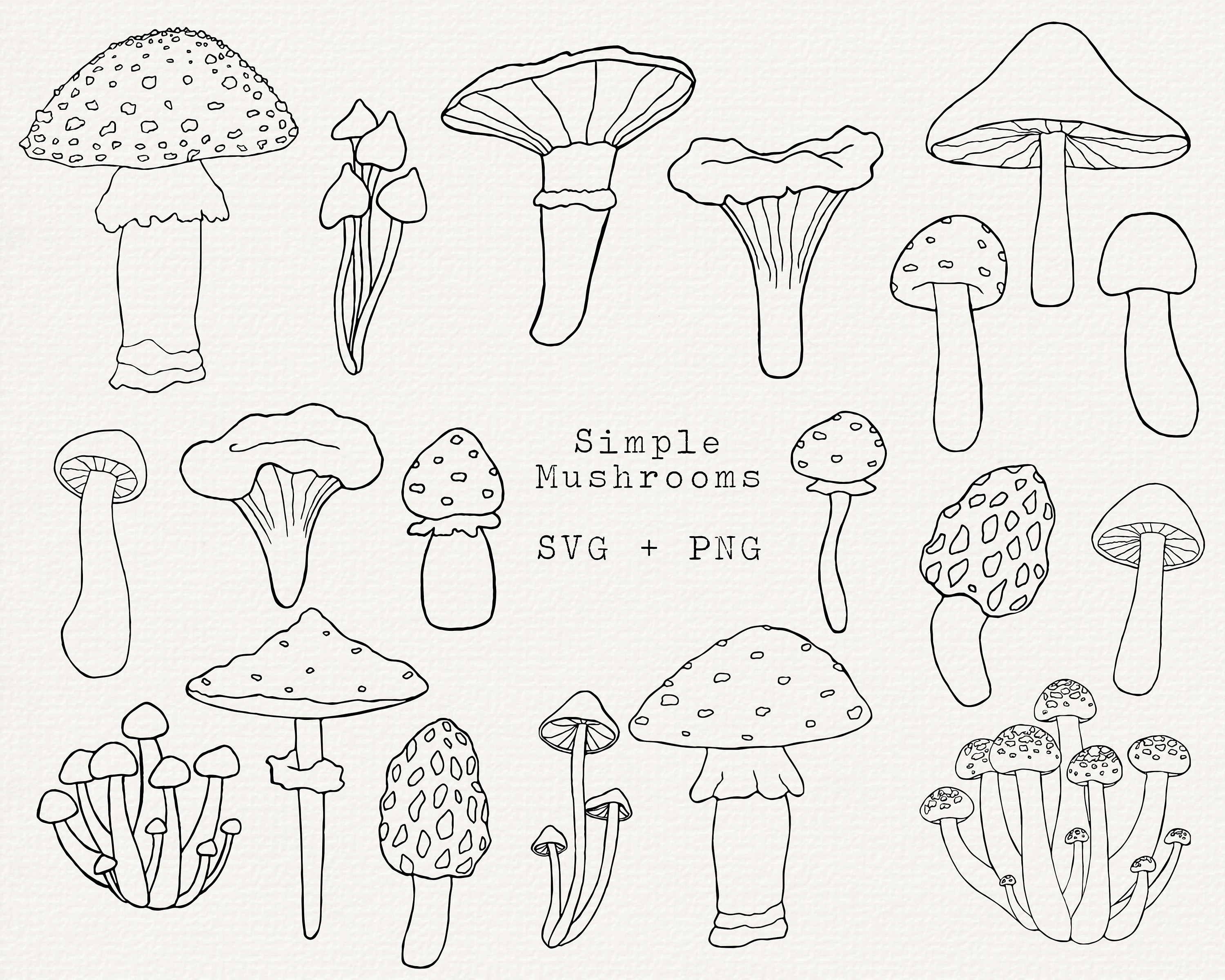 Mushroom Outline SVG