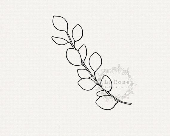 dessin à main levée feuille d'eucalyptus simplicité. 15715220 PNG