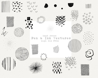 Hand Drawn Abstract Shapes Clipart, Drawn With Pen And Ink (PNG)