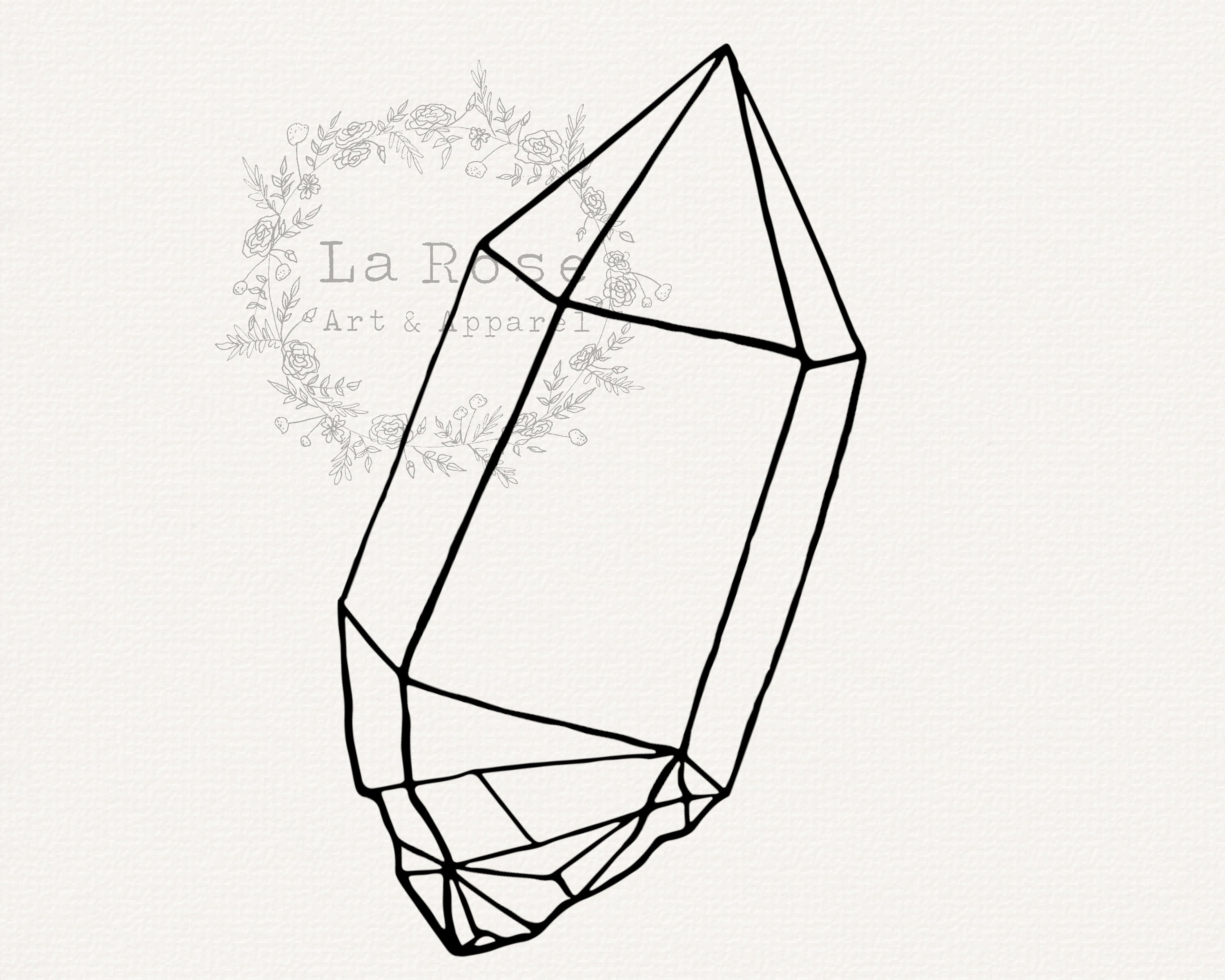 Crystal Stack Outline Crystal Outline SVG, PNG Clipart, Gemstone Vector Graphics, Line Art ...