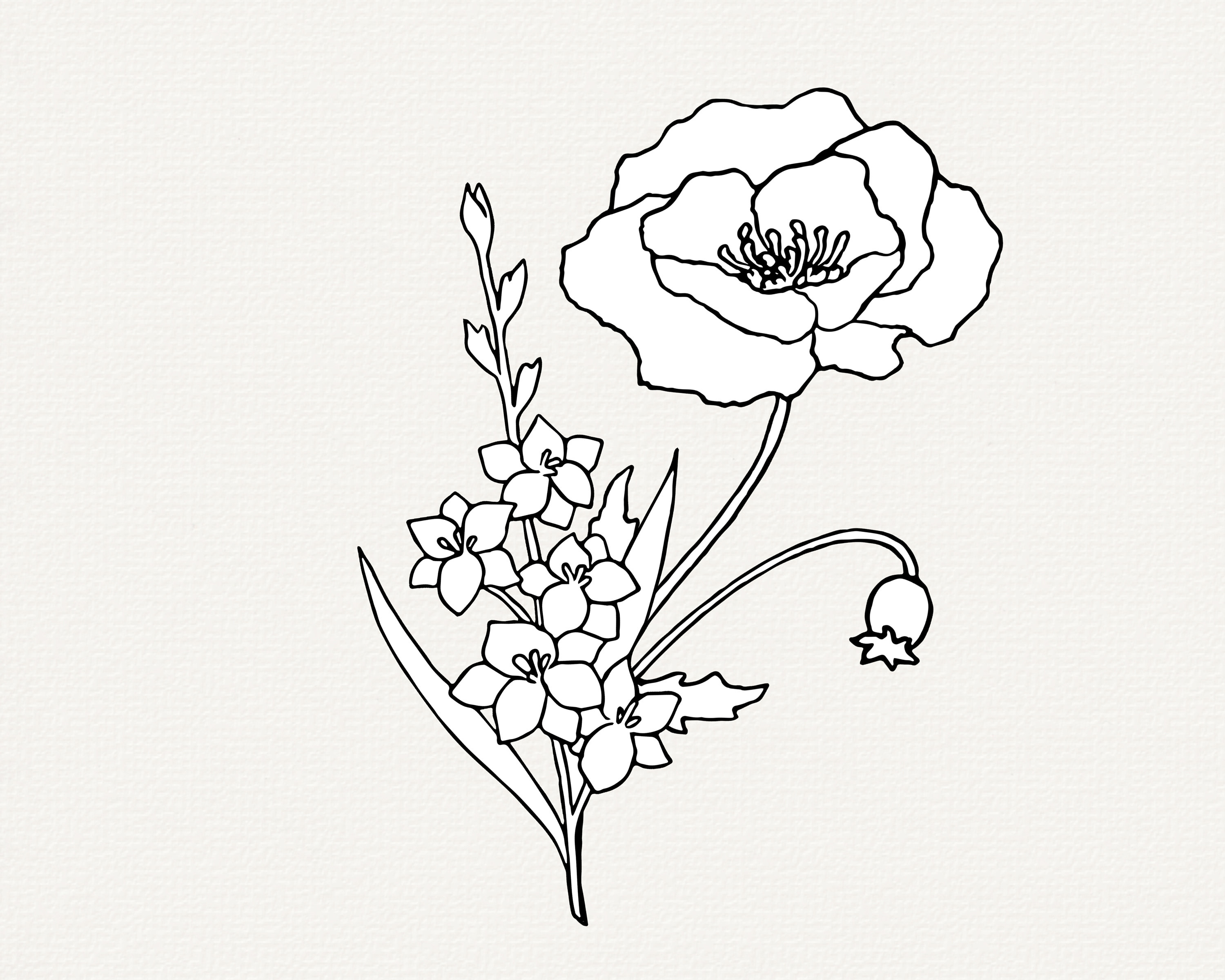 August Flowers Clip Art August flowers clip art