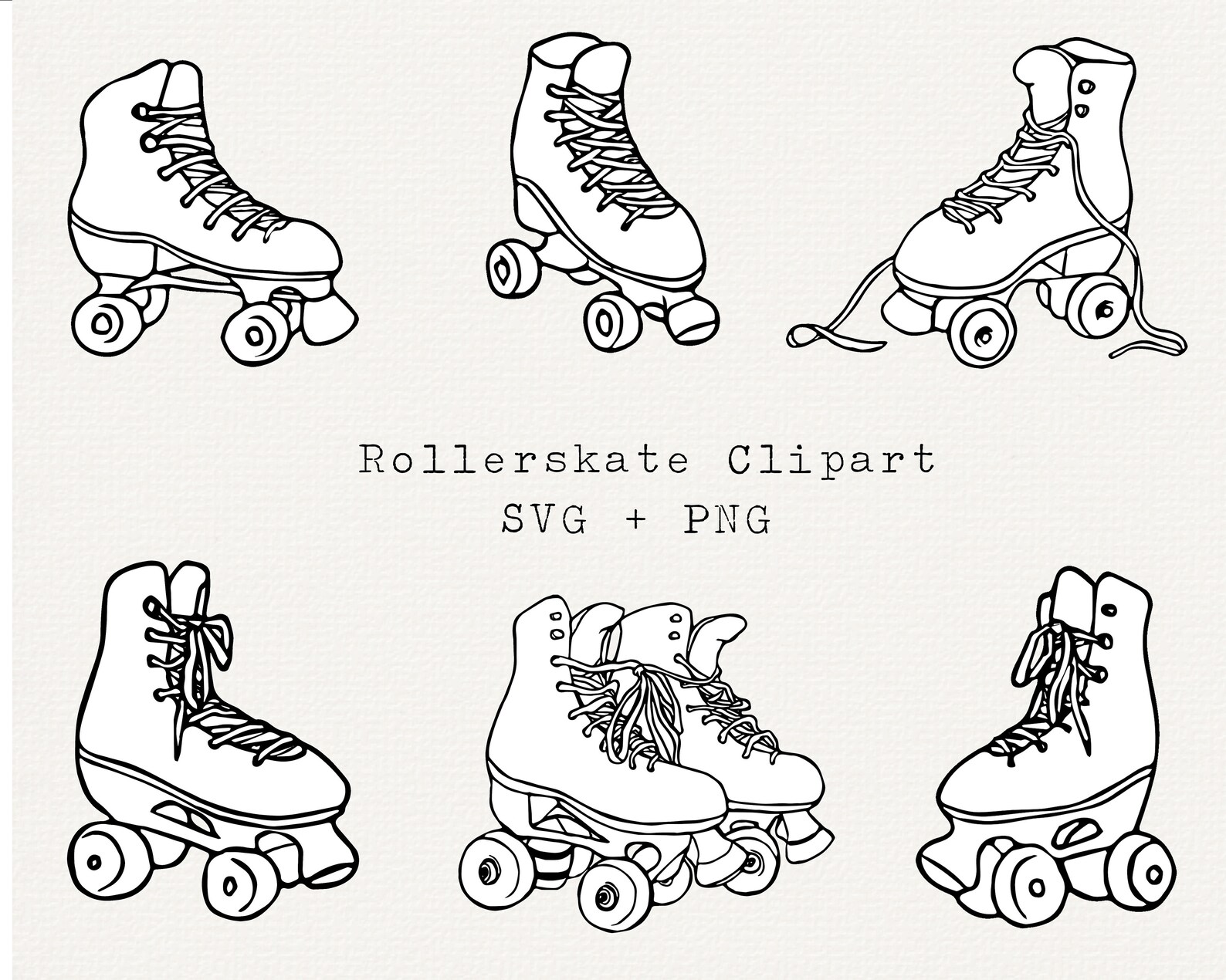 Roller Skates SVG Roller Skate Clipart Vintage Roller Skates Etsy