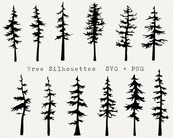 Trees SVG, Forest SVG, Evergreen Trees Vector, Pine Tree Silhouette, Fir tree, Cedar, Cut File, for Die Cut, Laser Engraving, Cricut