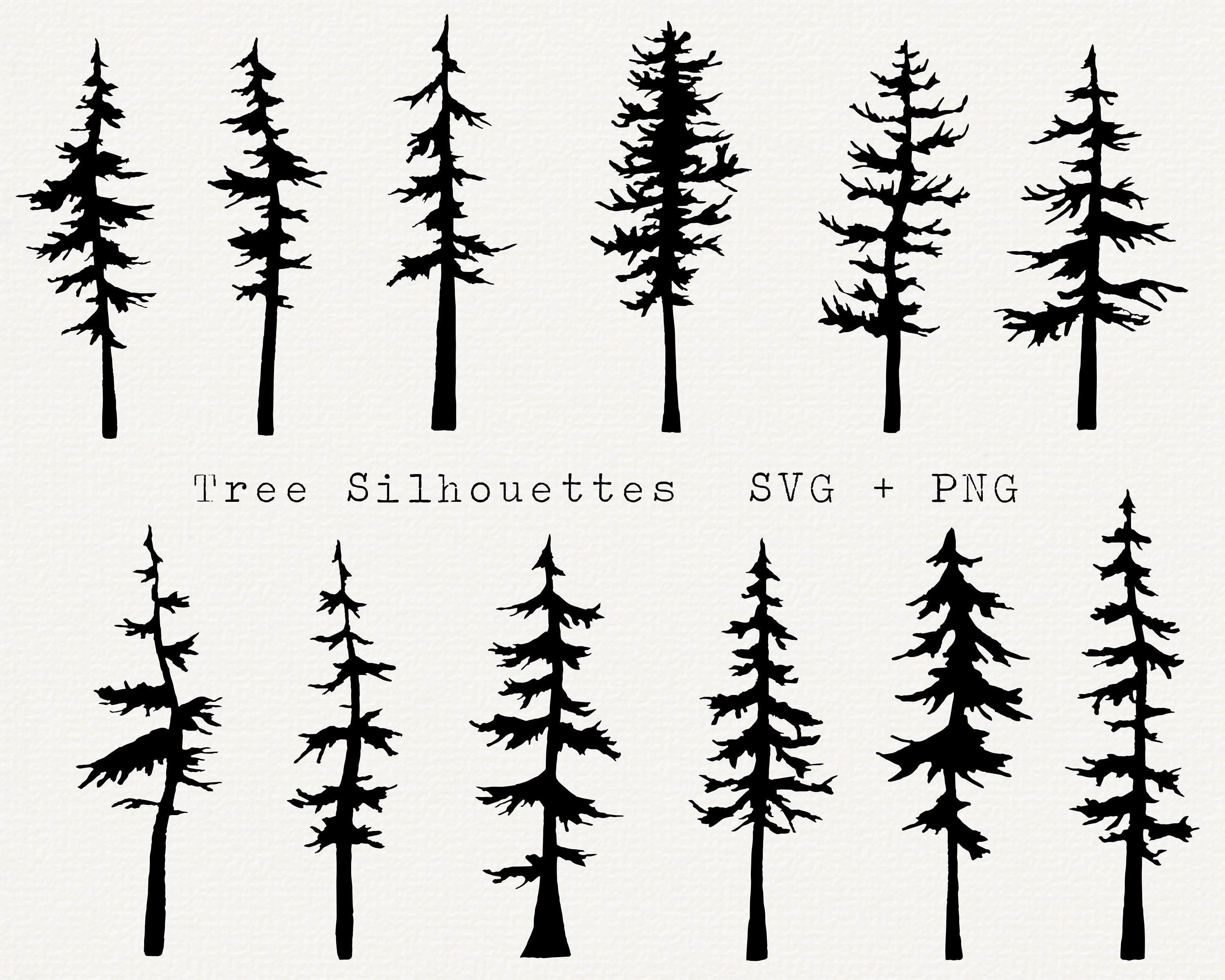 Trees SVG Forest SVG Evergreen Trees Vector Pine Tree - Etsy Singapore