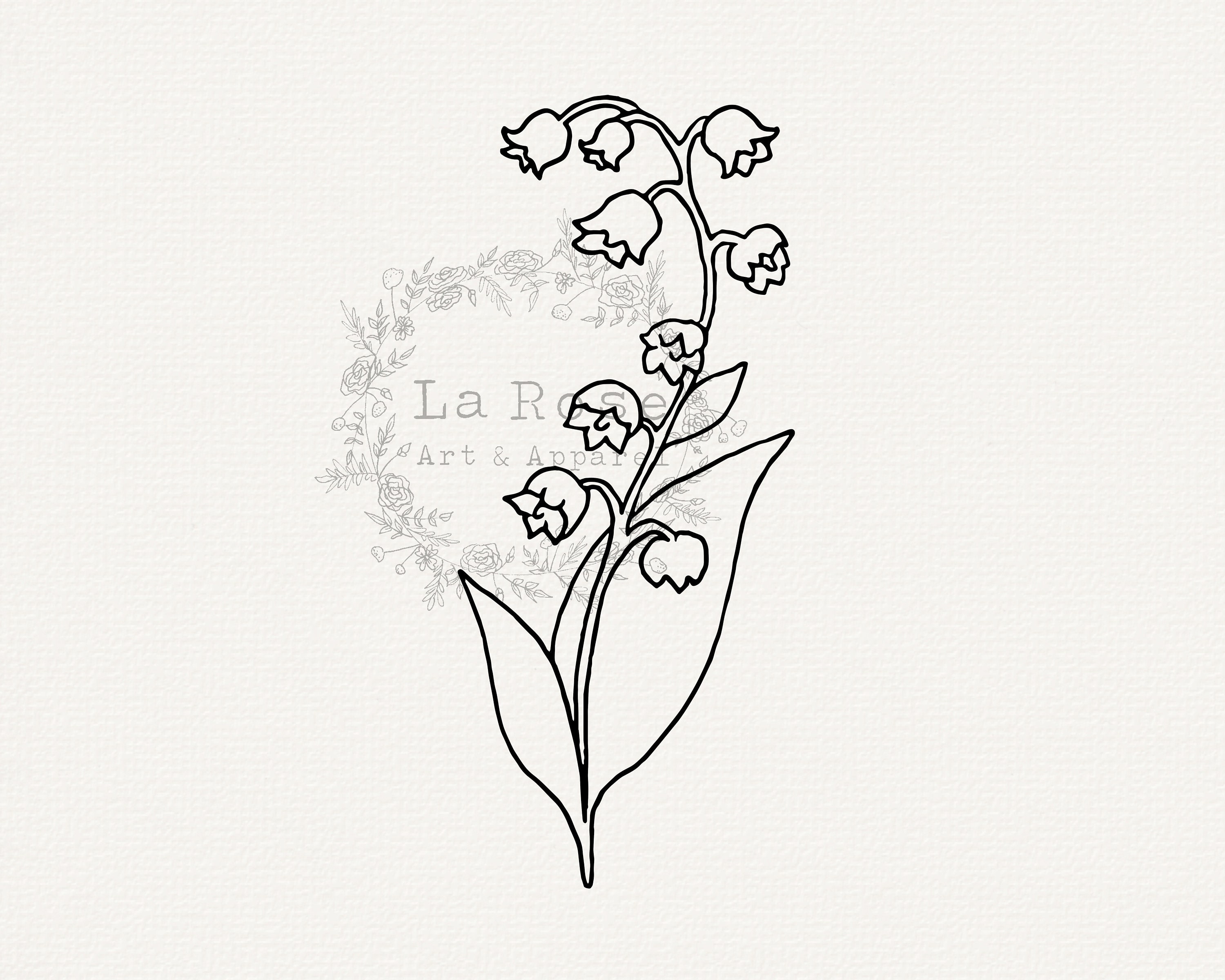 Lily of the Valley SVG Hawthorn SVG May Birth Month Flowers | Etsy India