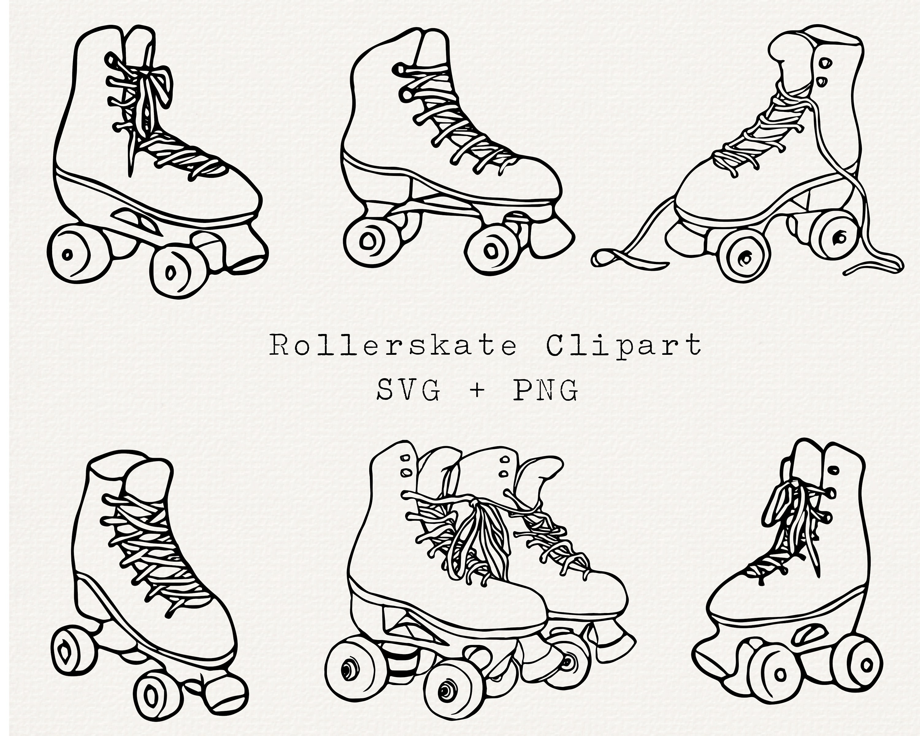 Roller Skates SVG Roller Skate Clipart Vintage Roller Skates - Etsy
