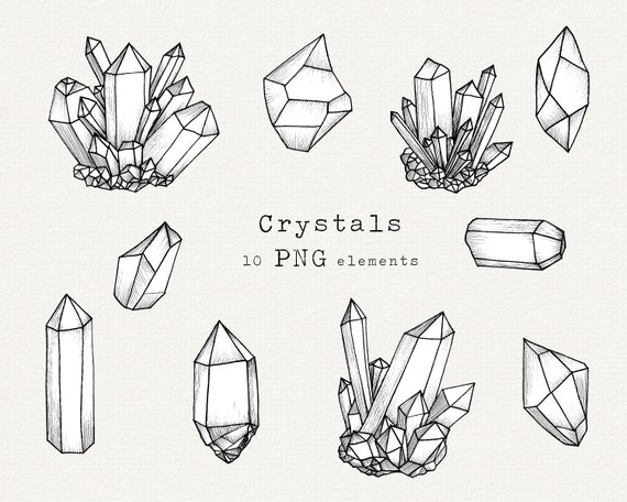 Crystal Clip Art, Crystals PNG, Hand Drawn Crystal Illustration, Mystical,  Witchy, Magic, Esoteric, Line Art, Witch, Digital Download -  Israel