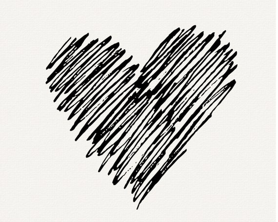 画用紙に描く‼️　HEART。 Heart Pixel Art Coloring Page - Free & Printable Coloring Sheet