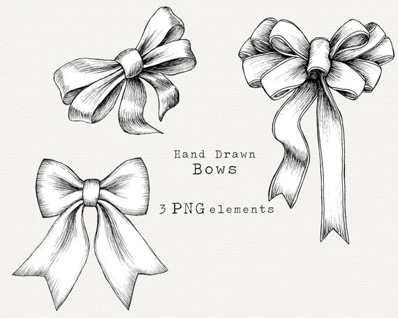 Ribbons and Bows Clip Art, Hand Drawn Bow PNG, Christmas Bow, Gift Bows,  Holiday Bows, Outline for Coloring, for Invitation, Holiday Cards -   Sweden