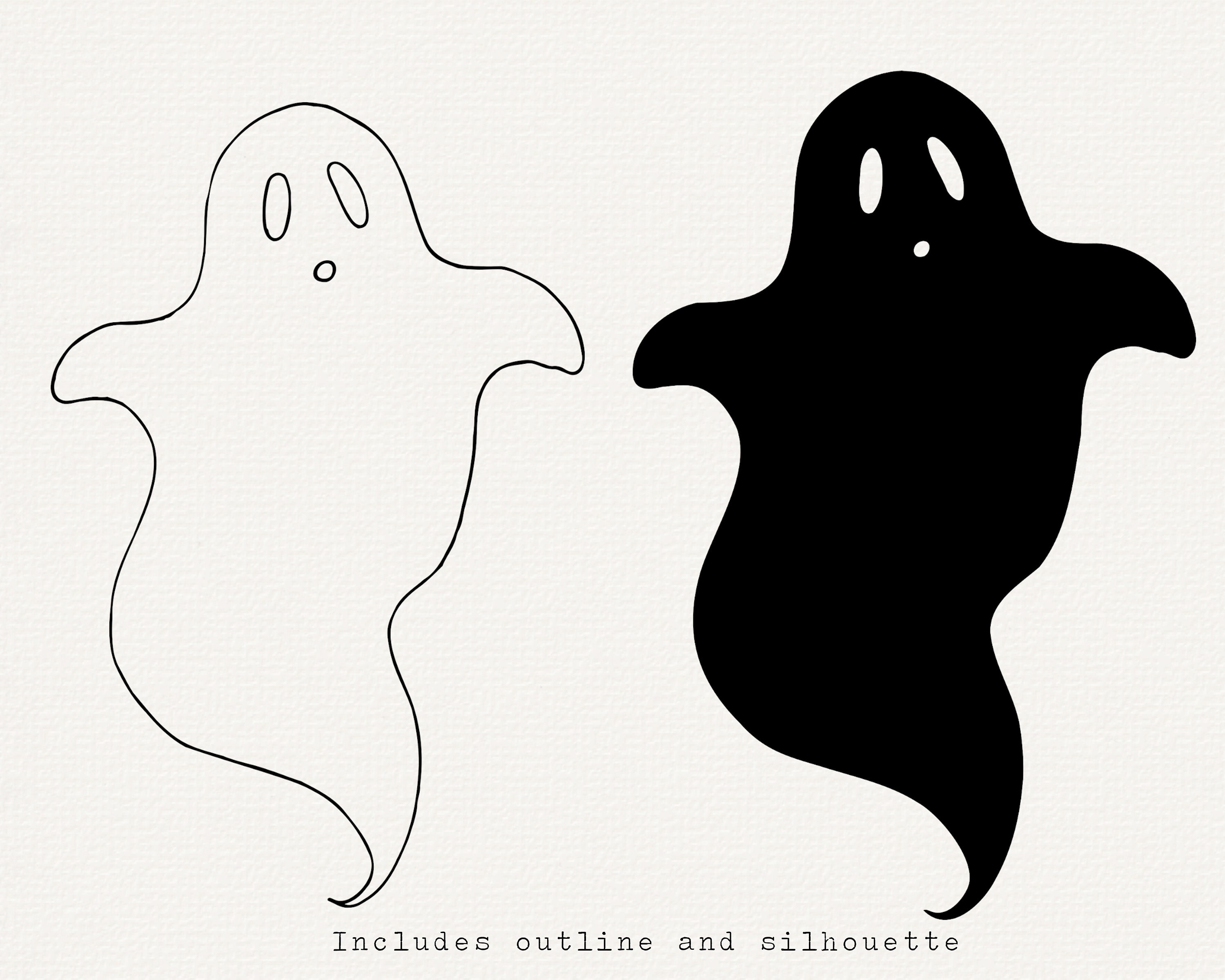 Ghost Svg Bundle Ghost Silhouette Clip Art Ghost Stencil Etsy Uk