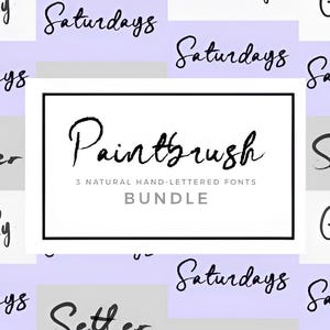 Paintbrush Bundle Font - Cute Fonts, Script Fonts, Fonts for Cricut, Procreate Fonts, Retro Fonts, Handwritten Fonts - instant download