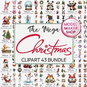 Mega Christmas Clipart Bundle: Food & Animal Illustrations (Commercial Use - Instant Download)