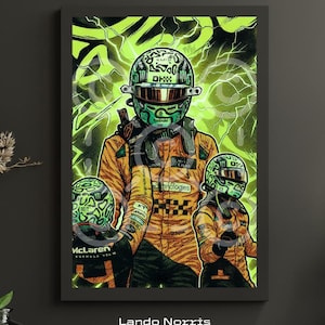Lando Norris Poster Print | F1 Lando Mclaren Print, F1 Gift, Formula One Poster, Mclaren Art, LN4, Fan Gift, F1, Lando Norris Mclaren, Decor