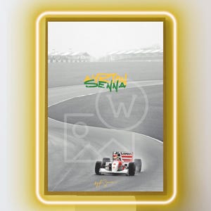 Ayrton Senna Poster F1 Poster, Mclaren F1, Senna Poster, Vintage Poster, Formula 1 Print, Marlboro Poster, Formula 1, Motorsport Gifts