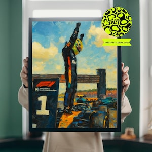 Lando Norris Silverstone Grand Prix Win Poster Downloadable - Lando Norris Wall Art Birthday Gift for F1 Fans Racing Decorative Formula One