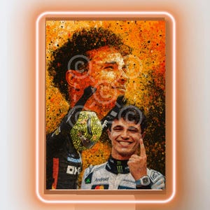 Lando Norris Win Poster Downloadable - Lando Norris Wall Art Birthday Gift for F1 Fans Racing Decorative Formula One