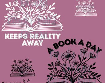Un libro al giorno PNG (Download digitale)