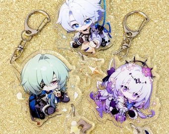 HSR Double-layer Acrylic Keychain: Fan-made Anime Merch, Bag Charm