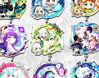 GI Double-layer Acrylic Keychain: Fan-made Anime Merch, Bag Charm