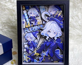 Handmade Genshin 3D Picture Frame 7IN : Genshin Impact Gift