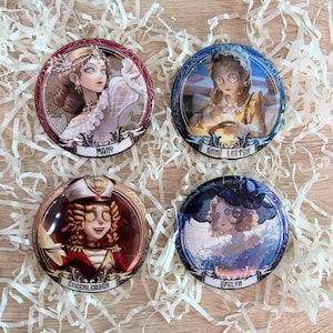 Identity V Acting As A Star Theme Laser Flash Badges 75MM | Identity V Pins | Identity V Merch | Idv Merch | Identity V Figure Accessories