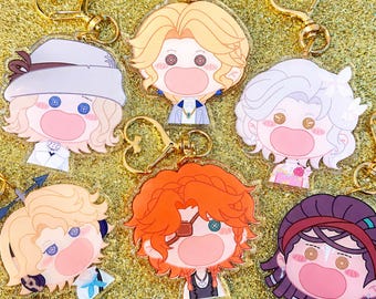IDV Kawaii Double-layer Acrylic Keychain: Fan-made Anime Merch, Bag Charm