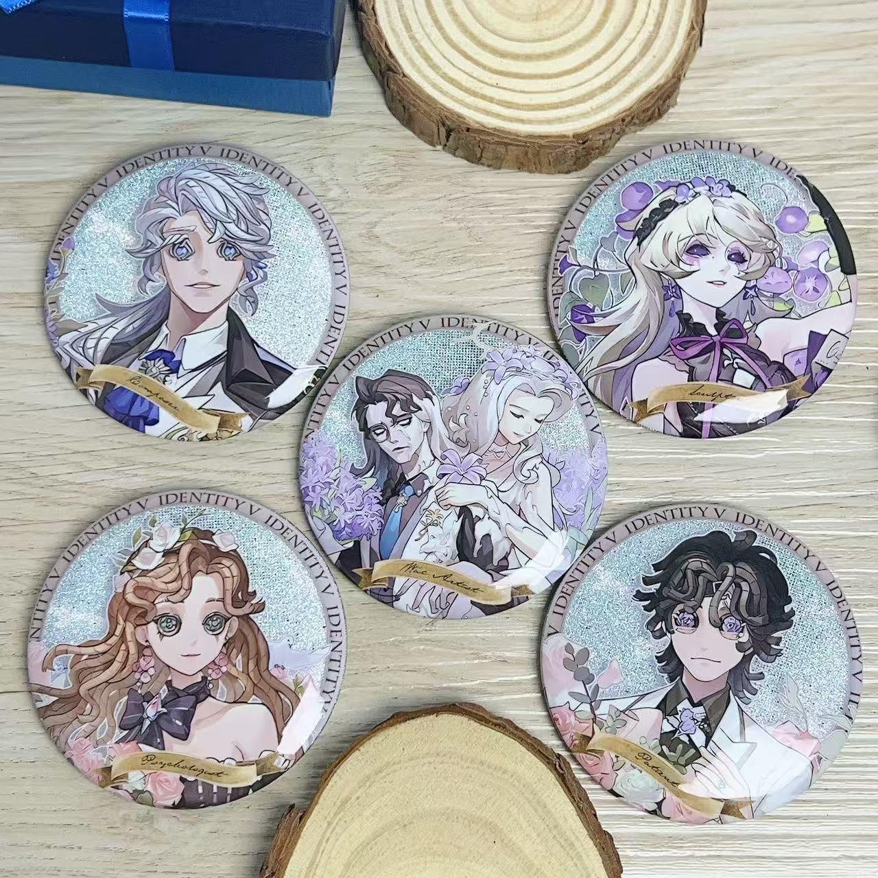 Identity V – Set De 6 Badges émaillés – Personnage Jack – 58 Mm – Alliage De Zinc Résistant – Pin’s Collection Officiels – Cadeau Fan De Jeu Vidéo