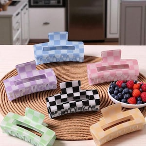 Pinza grande para el pelo estilo gelatina, bonita pinza de acetato de celulosa, accesorio playero, pinza lateral, pasador para el flequillo delantero, regalo para ella.