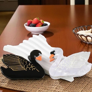Pinza para el pelo de cisne francés, elegante pinza de acetato de celulosa para cabello grueso, bonito accesorio para el pelo estilo gelatina, regalo para dama de honor.