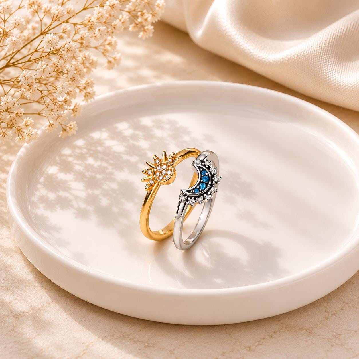 Sun and moon ring pandora - Etsy 日本