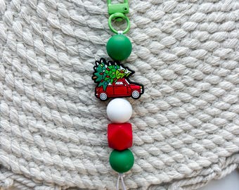 Christmas Car Keychain: Bookish E-Reader Charm