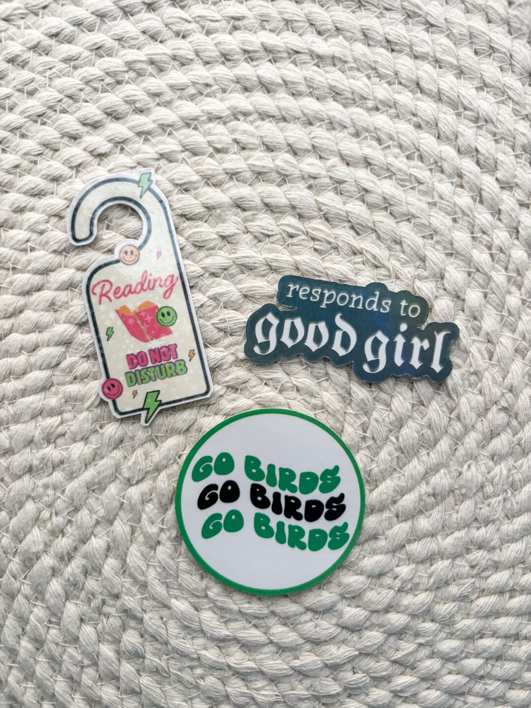 Holographic Sticker Variety | Go Birds, Responds to Good Girl, Reading ...