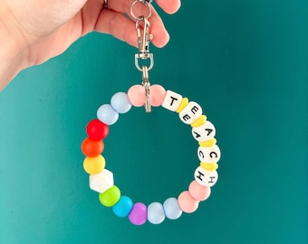 TEACHER wristlet; Teacher Appreciation; Teacher Gifts; Customizable