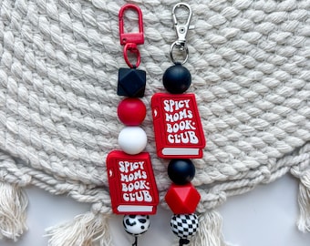 Spicy Moms Book Club Keychain: Kindle E-Reader Charm