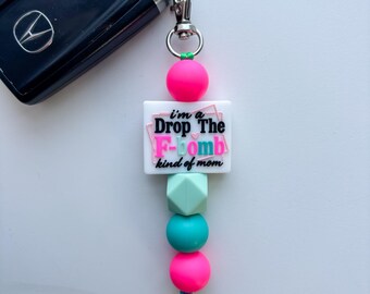 F-Bomb Mom Keychain: Bookish E-Reader Accessory
