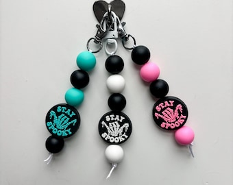 Stay Spooky Beaded Keychain | Halloween Bag Charm