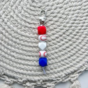 Baseball Keychain | Keyring | Bag Charm | gift | birthday | customize | Phillies