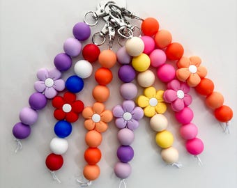 Flower Beaded Keychain | Reader E-Reader Accessory