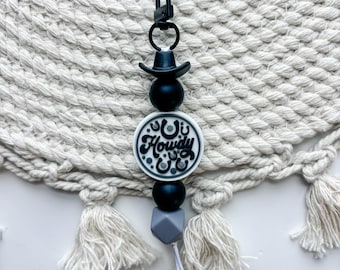 Howdy Keychain: Cowboy E-Reader Charm - Bookish Bag Accessory