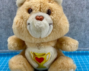 1983 Vintage Care Bear Small 6 inch Champ Bear Trophy Nice condition care bear 80s kid Kenner Care Bears