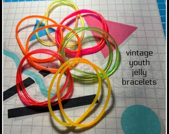 VINTAGE 80’s neon jelly bracelets and jelly rings 90s NOS pack 80s jelly bracelets  80s kid 80s party 80s vibes 80s accessories