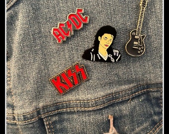 80s enamel pin Guitar pin 80s band pin 80s music Michael Jackson pin 80s vibes 80s party 80s theme