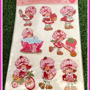 Sealed 2000 Vintage Strawberry Shortcake scented sticker page new in package stickers Those characters from cleveland 画像 1