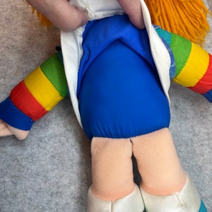 1983 Vintage Rainbow Brite 18 Doll Large size cuddle Hallmark Mattel Excellent shape Rare review photos big rainbow brite babydoll image 4