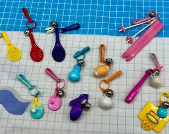 YOU PICK Vintage Bell Charms Sports charms Ski Basketball Football Charms for Necklace Vintage 80's Charms Toy Charms bell clip Charms coach