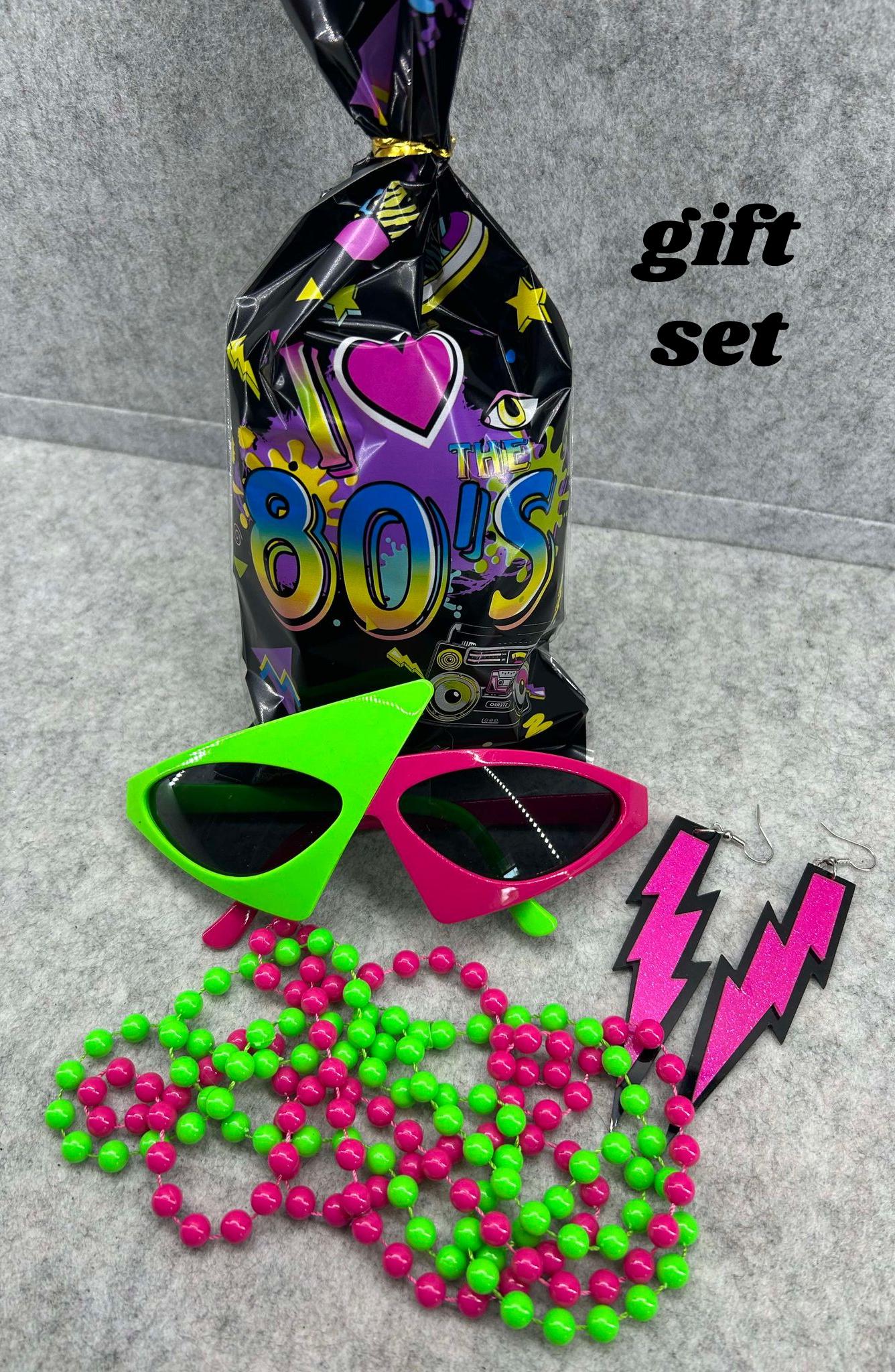 FSMILING Set 8 Occhiali Da Sole Neon Party – Stile Retro Anni 80/90 Con Protezione UV400 Per Festa A Tema