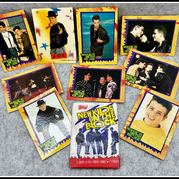 New Kids on the Block trading cards NKOTB nostalgia gift 80s kid gift box 80s 90s birthday gift 80s nostalgia 80s stocking stuffer